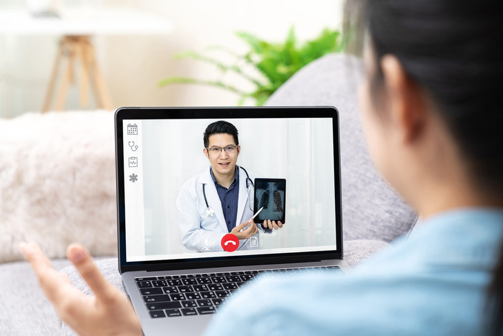 patient and doctor utilizing telehealth services