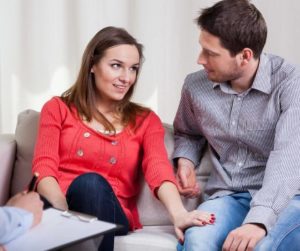 A couple making progress in couple's counseling