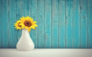 sunflowers, vase, home decor, home after the best substance abuse treatment centers