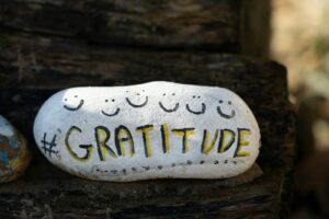 A gratitude in recovery rock