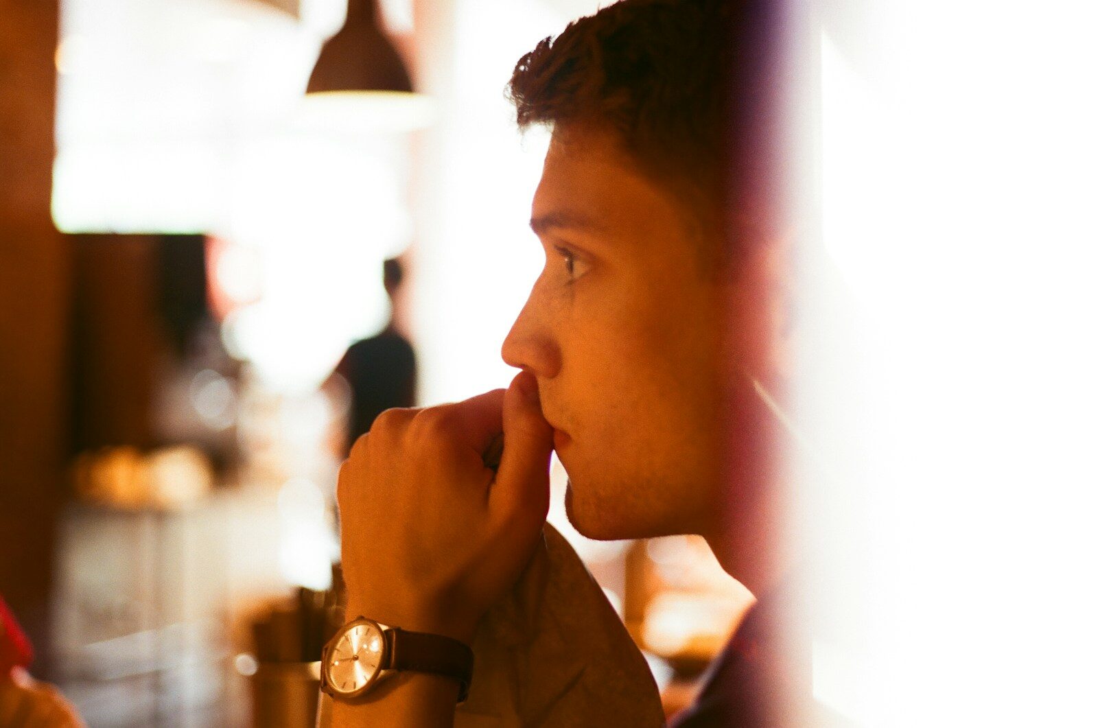 man wearing watch dealing with phenibut withdrawal